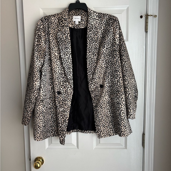 Nine West Jackets & Blazers - Nine West Black and Cream Leopard Blazer